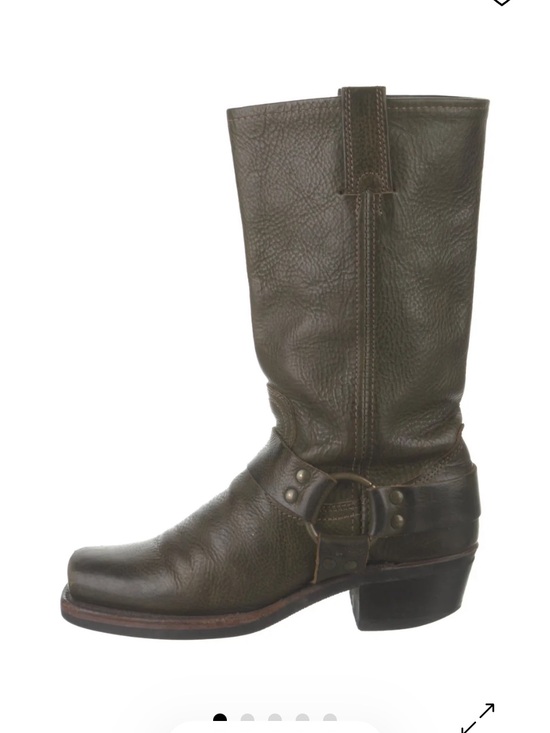 Frye Shoes - Vintage Green Frye Leather Harness Boots